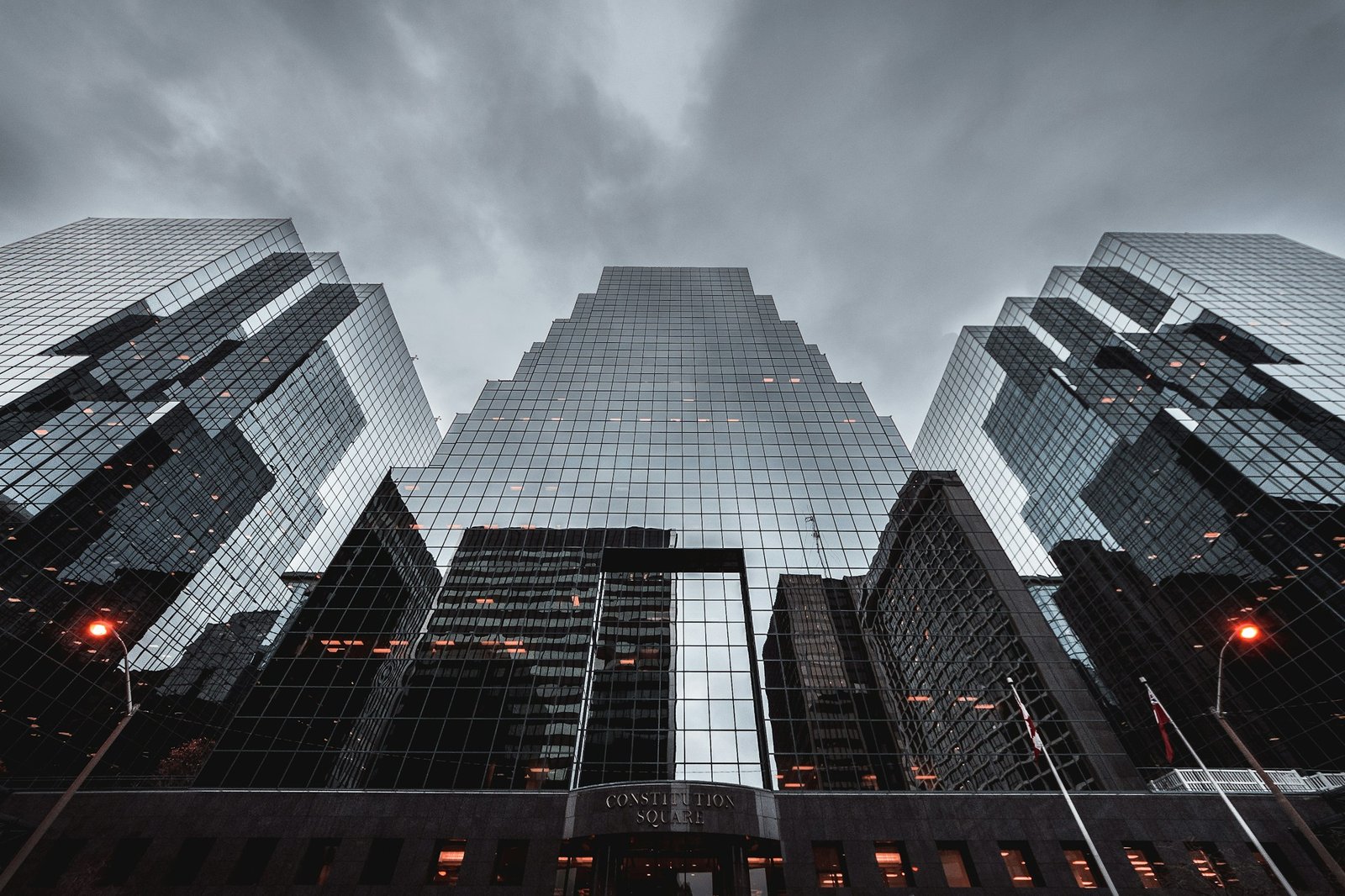 Architectural lines rising toward the sky